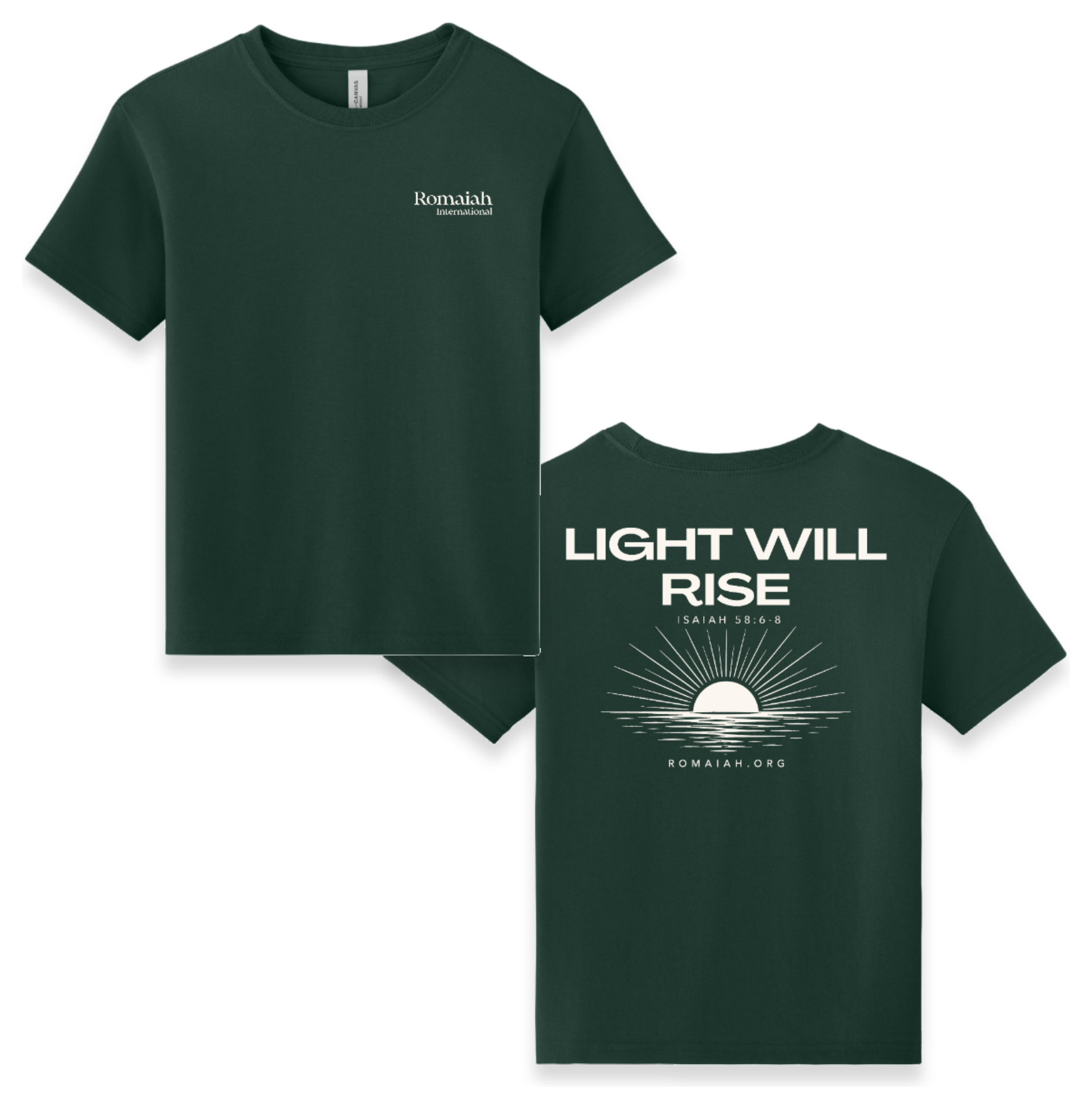 Light Will Rise Oversized Youth Tee